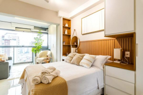 LUXO Brooklin AIR Studio Charme Boho com Vista Incrível
